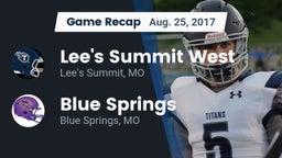 Recap: Lee's Summit West  vs. Blue Springs  2017