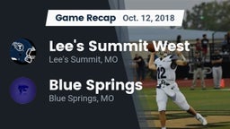 Recap: Lee's Summit West  vs. Blue Springs  2018