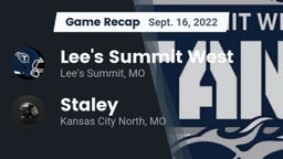 Recap: Lee's Summit West  vs. Staley  2022