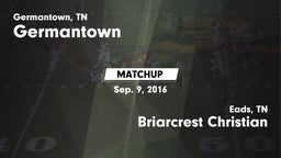 Matchup: Germantown High vs. Briarcrest Christian  2016
