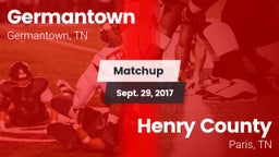 Matchup: Germantown High vs. Henry County  2017