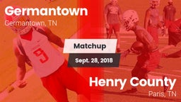 Matchup: Germantown High vs. Henry County  2018