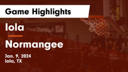 Iola  vs Normangee  Game Highlights - Jan. 9, 2024