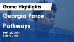 Georgia Force vs Pathways  Game Highlights - Feb. 29, 2024