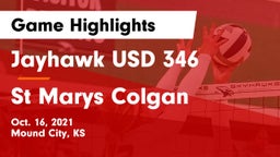 Jayhawk USD 346 vs St Marys Colgan Game Highlights - Oct. 16, 2021