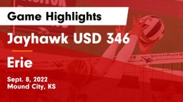 Jayhawk USD 346 vs Erie  Game Highlights - Sept. 8, 2022