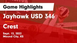 Jayhawk USD 346 vs Crest  Game Highlights - Sept. 13, 2022
