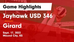Jayhawk USD 346 vs Girard  Game Highlights - Sept. 17, 2022