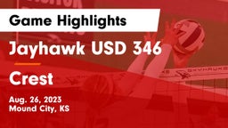 Jayhawk USD 346 vs Crest Game Highlights - Aug. 26, 2023