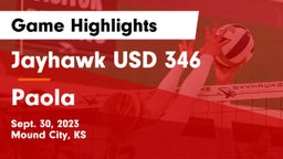 Jayhawk USD 346 vs Paola  Game Highlights - Sept. 30, 2023