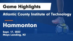Atlantic County Institute of Technology vs Hammonton  Game Highlights - Sept. 17, 2022
