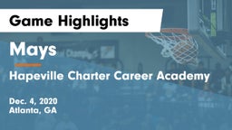 Mays  vs Hapeville Charter Career Academy Game Highlights - Dec. 4, 2020