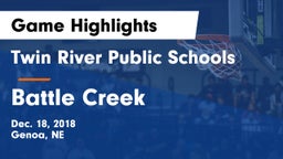 Twin River Public Schools vs Battle Creek  Game Highlights - Dec. 18, 2018