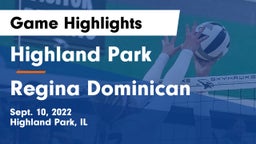 Highland Park  vs Regina Dominican  Game Highlights - Sept. 10, 2022
