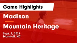 Madison  vs Mountain Heritage Game Highlights - Sept. 2, 2021