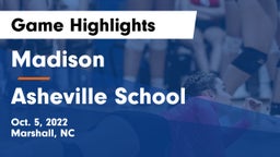 Madison  vs Asheville School Game Highlights - Oct. 5, 2022