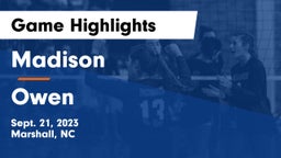 Madison  vs Owen  Game Highlights - Sept. 21, 2023