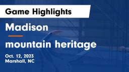 Madison  vs mountain heritage Game Highlights - Oct. 12, 2023