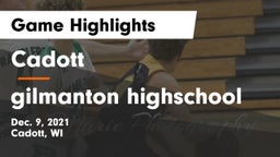 Cadott  vs gilmanton highschool Game Highlights - Dec. 9, 2021