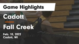 Cadott  vs Fall Creek  Game Highlights - Feb. 10, 2022