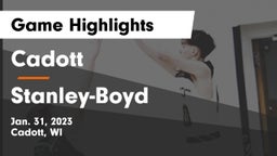 Cadott  vs Stanley-Boyd  Game Highlights - Jan. 31, 2023