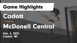 Cadott  vs McDonell Central  Game Highlights - Feb. 3, 2023