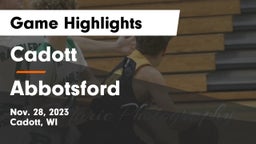 Cadott  vs Abbotsford  Game Highlights - Nov. 28, 2023