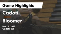 Cadott  vs Bloomer  Game Highlights - Dec. 7, 2023