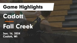 Cadott  vs Fall Creek  Game Highlights - Jan. 16, 2024