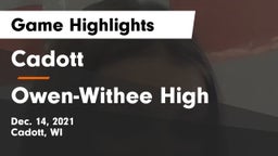 Cadott  vs Owen-Withee High Game Highlights - Dec. 14, 2021