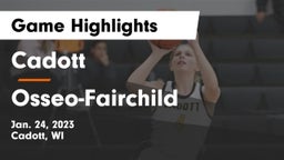 Cadott  vs Osseo-Fairchild  Game Highlights - Jan. 24, 2023