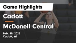 Cadott  vs McDonell Central  Game Highlights - Feb. 10, 2023