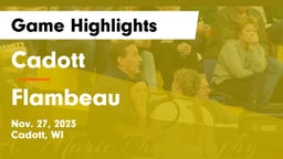 Cadott  vs Flambeau  Game Highlights - Nov. 27, 2023