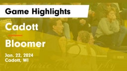 Cadott  vs Bloomer  Game Highlights - Jan. 22, 2024