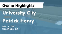 University City  vs Patrick Henry  Game Highlights - Dec. 1, 2021