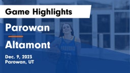 Parowan  vs Altamont  Game Highlights - Dec. 9, 2023