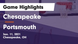 Chesapeake  vs Portsmouth  Game Highlights - Jan. 11, 2021