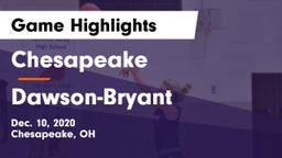 Chesapeake  vs Dawson-Bryant  Game Highlights - Dec. 10, 2020