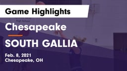 Chesapeake  vs SOUTH GALLIA  Game Highlights - Feb. 8, 2021