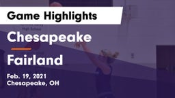 Chesapeake  vs Fairland  Game Highlights - Feb. 19, 2021