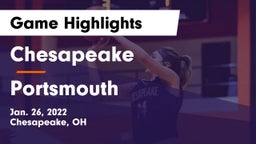 Chesapeake  vs Portsmouth  Game Highlights - Jan. 26, 2022