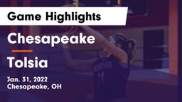 Chesapeake  vs Tolsia  Game Highlights - Jan. 31, 2022