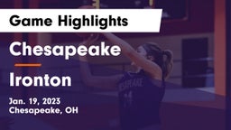 Chesapeake  vs Ironton  Game Highlights - Jan. 19, 2023