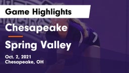 Chesapeake  vs Spring Valley  Game Highlights - Oct. 2, 2021