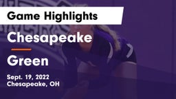 Chesapeake  vs Green  Game Highlights - Sept. 19, 2022