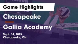Chesapeake  vs Gallia Academy Game Highlights - Sept. 14, 2023