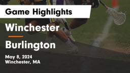 Winchester  vs Burlington  Game Highlights - May 8, 2024