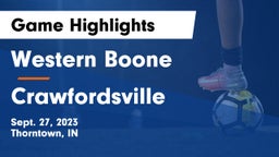 Western Boone  vs Crawfordsville  Game Highlights - Sept. 27, 2023