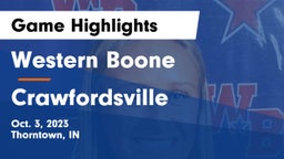Western Boone  vs Crawfordsville  Game Highlights - Oct. 3, 2023