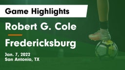 Robert G. Cole  vs Fredericksburg  Game Highlights - Jan. 7, 2022